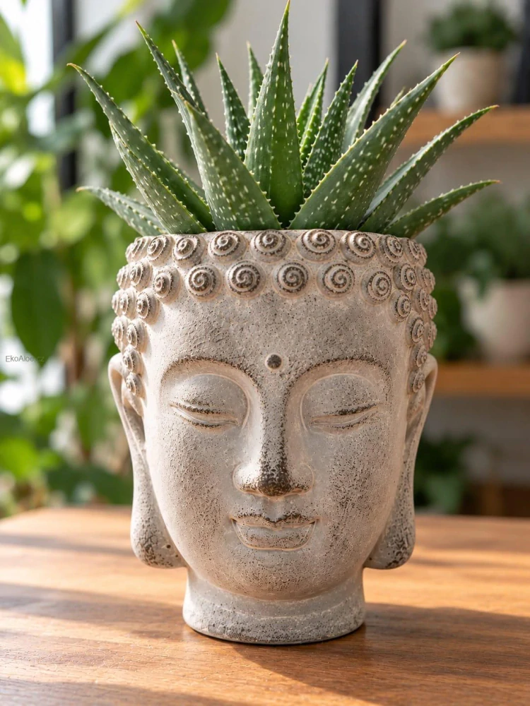 Květináč Buddha – šedý