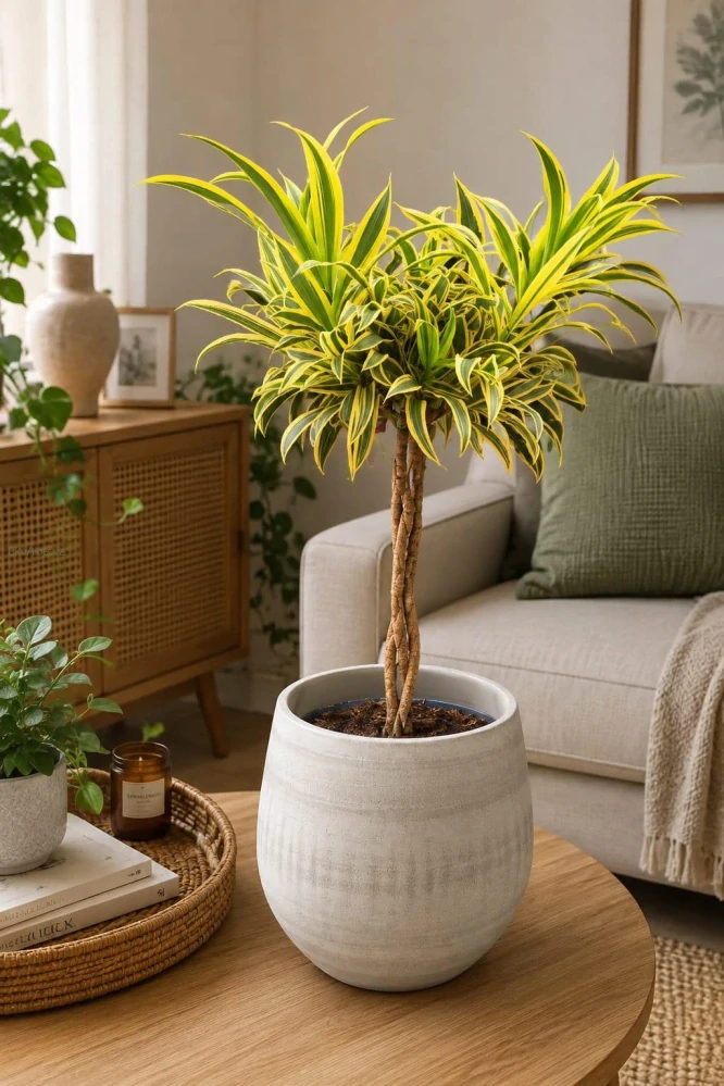 Dracaena fragrans Song of India twisted
