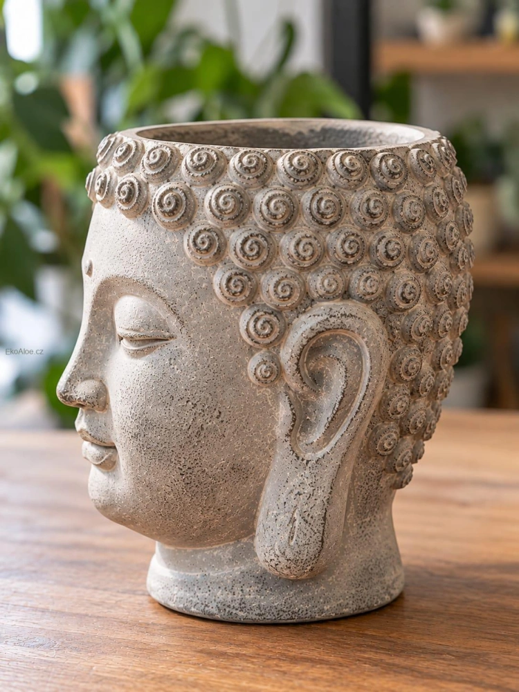 Květináč Buddha – šedý